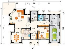 Интересное строение с крышей сложной формы
