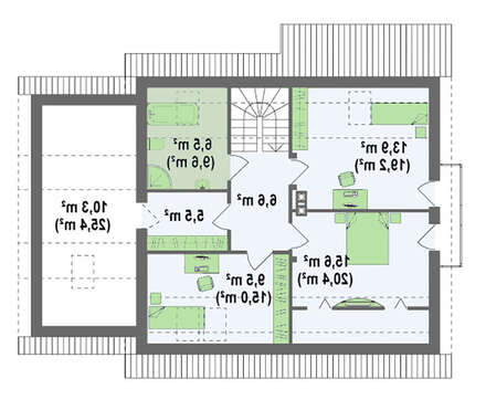 Проект классического мансардного дома площадью 180 кв.м.