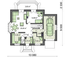 Блестящий коттедж с шестью благоустроенными спальнями
