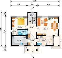 Привлекательное строение на два этажа с просторными балконами