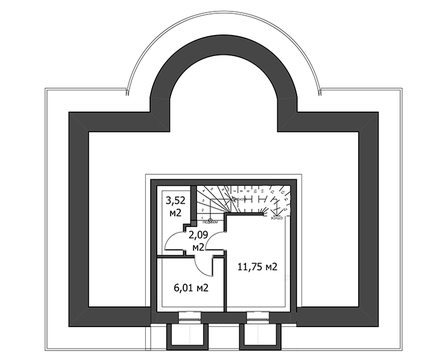 Помпезное жилое строение на два этажа