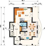 Стильный особняк с красивой столовой