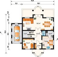 Комфортный особняк с просторной террасой на втором этаже