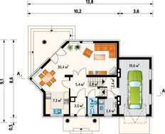 Восхитительный коттедж под кровлей сложной формы