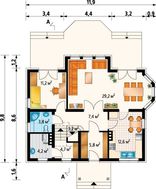 Видный особняк с красивой гостиной