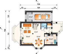 Изящный загородный дом удобной планировки