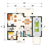 Симпатичный дом со спальнями на разных этажах