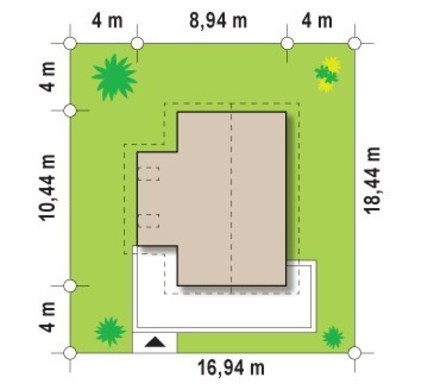 Двухэтажный коттедж для узкого участка